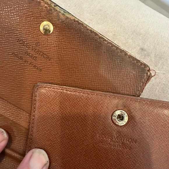 Louis Vuitton Brown and Gold Monogram Wallet Trio - Picture 9 of 13